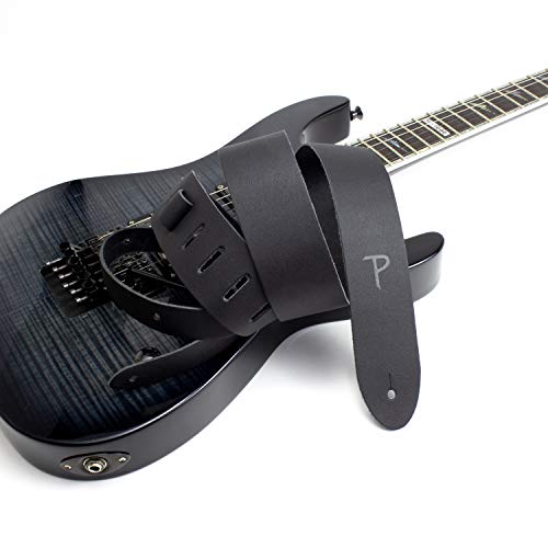 Couro Couros Básico de Perri correia de guitarra, comprimento polegadas de largura, Extra longa ajus