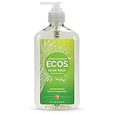 Earth Friendly Products ECOS Hypoallergenic Hand Soap, Lemongrass, 17 Fl Oz (Pack of 6)