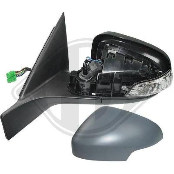 DIEDERICHS 7661029 Espejo retrovisor espejo completo para ajuste elect. espejo con sensor de temperatura asférico calefactable izquierda Compatible con VOLVO V70 III 135 S80 II 124