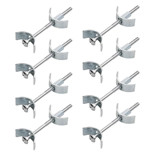 Kisstta 8 Stück Arbeitsplattenverbinder, M6 100mm Möbelverbinder, Massivholzverbinder, Metallischer Arbeitsplattenverbinder, Plattenverbinder für Küche, Schreibtisch, Möbel