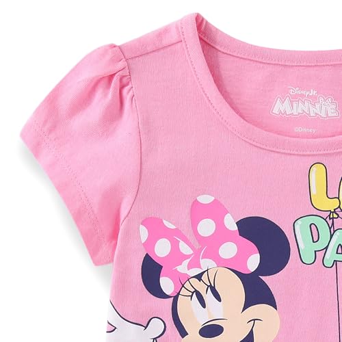 Image of Disney Minnie Mouse Birthday Girls Short Sleeve T-Shirt for Toddler to Big Kids