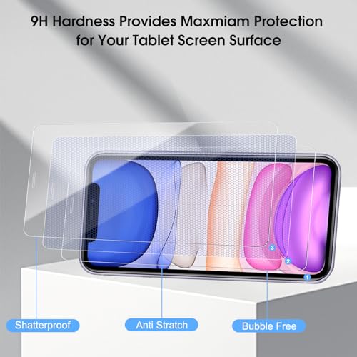 3 Pack Screen Protector for iPhone 11/XR 6.1 Inch, 9H Hardness Shock Resistant Tempered Glass HD Ultra Clear - Image 3