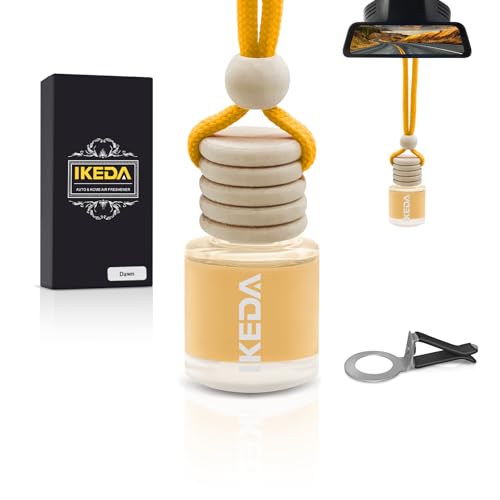 Ikeda Auto-Lufterfrischer für Männer und Frauen, 45+ Tage lang anhaltender Duft, hängende Lufterfrischer-Düfte, mit Clip, perfekt für Auto und Zuhause, Morgendämmerung,10 ml / 1 Stück
