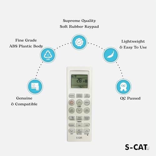 Image of S-CAT AC Remote No. 36M (No Backlight), Compatible /Replacement for LG AC Remote Control (Exactly Same Remote Will Only Work, Contact Customer Care for Order)