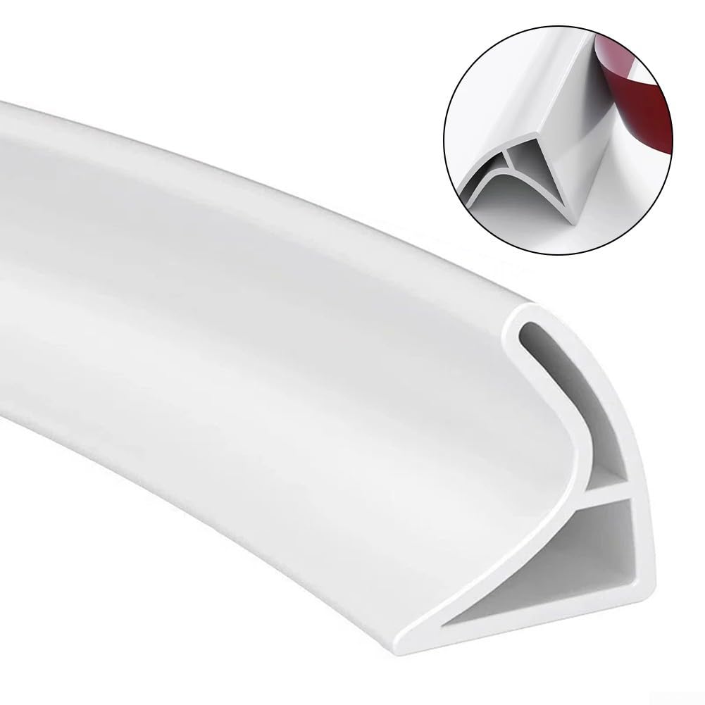 Self- Caulk Strip 2M White Waterproof Sealant Tape Kitchen Bathroom Toilet Sink Wall Gap Sealing Trim Non-Slip Flexible Proof(1m)