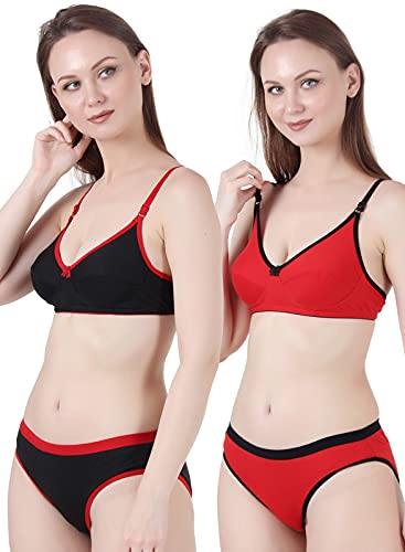 Image of Cotton Lingerie Set for Women | Bra Panty Set for Women | Fancy Undergarments for Women Bra Panty | Stylish Innerwear for Women Combo | Bikni Women's wear Honeymoon | Bra Panty Combo Pack .