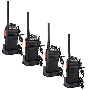 Retevis RT24 Walkie Talkies PMR446 License Free 16 Channels CTCSS/DCS Walkie Talkie Rechargeable Two Way Radio with USB…