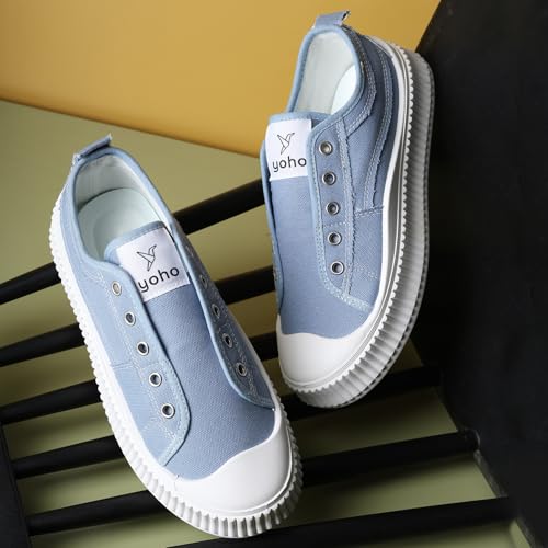 Image of YOHO Cruise Women's Without Lace Trendy Stylish Canvas Slip-On Sneakers (SoS)