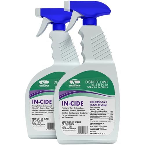 Theochem In-Cide EPA Registered Disinfectant Spray Lavender Scent 2-Pack