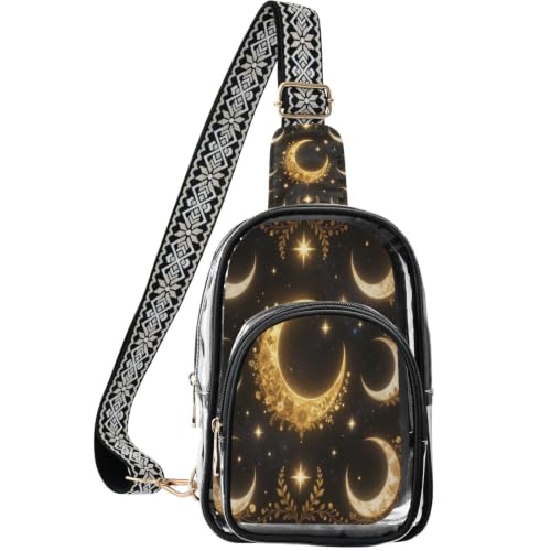 Bolso cruzado ligero linqin transparente con diseño portátil de pata de gallo
