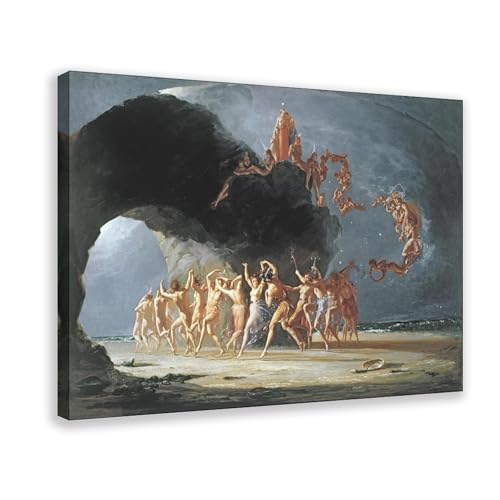 Tableau Richard Dadd Come Unto These Yellow Sands avec cadre suspendu 61x91 cm
