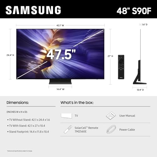 Image of Samsung 83-Inch Class OLED S90F 4K Smart TV (2025 Model) NQ4 Gen3 Processor, Upscaling Pro, HDR +, Motion Xcelerator 144Hz, Vision, Alexa Built-in