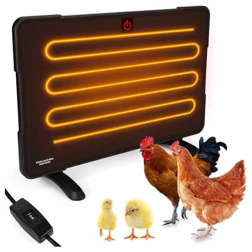 AOKSURE 18.9'' Chicken Coop Heaters, 100/200W Adjustable Wattage Chicken Heater Energy Efficient Design Safer Than Brooder Lamps, Heating Wire ETL-Compliant for Chicken Coop Pets Animals