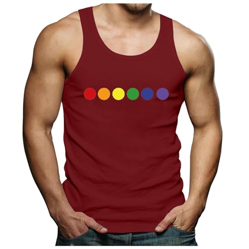 Camiseta sin mangas para hombre Pride Say Gay Rainbow Graphic Camiseta Casual LGBT Pride Month Top Chaleco Unisex LGBT Chaleco LGBT Chaleco Arco Iris Impresión en Color 3D Sin Mangas Camiseta de