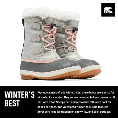 Sorel Youth Unisex Yoot PAC Nylon Waterproof Boots - Dove, Gum 2 - Size 72