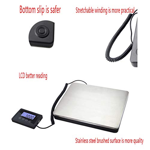 Báscula electrónica para paquetería 180kg acero inoxidable miniatura 4