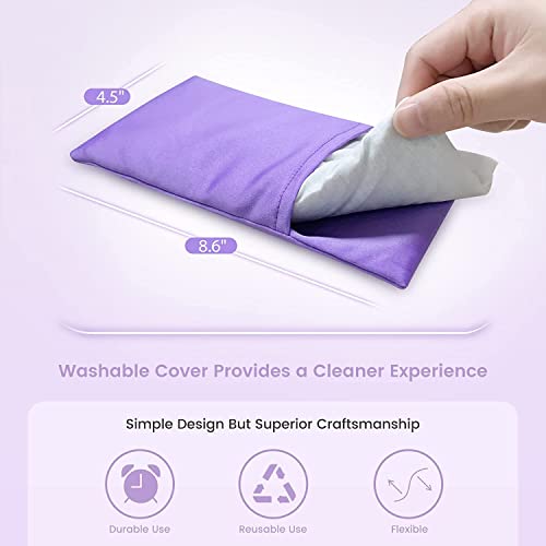 SUZZIPAD Lavender Eye Pillows for Relaxation with Aromatherapy, Weighted Eye Mask for Sleeping, Meditation, Hot & Cold Eye Compress for Dry Eyes, Relaxation Gifts for Women, Yoga Eye Pillow, 6 Pack