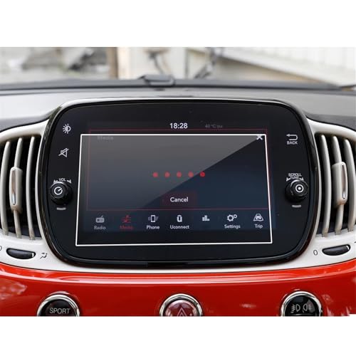 Film protecteur d'écran haute clarté pour autoradio GPS 7 pouces Fiat 500 2022-2024 en PET