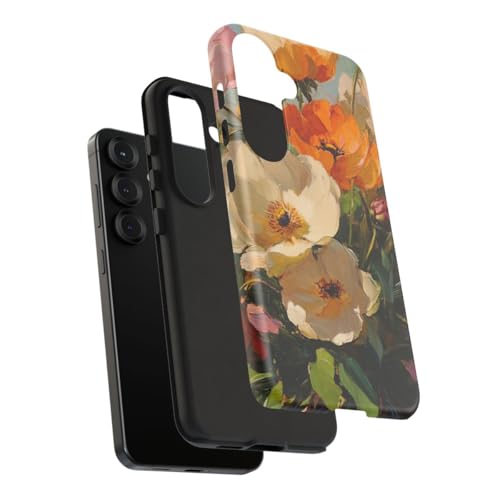 Coque Samsung S25 florale rigide mate pour protéger des rayures sans traces - 4