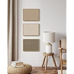 PHOPAGO Minimalist Abstract Framed Wall Art Modern Boho Neutral Line Wall Decor Geometric Artwork Kitchen Dining Room 11x14in Natural Framed - Image 3