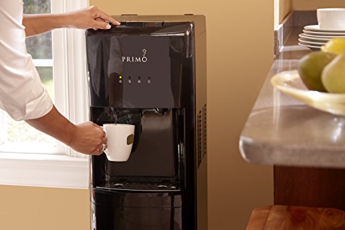 Primo Bottom-Loading Water Dispenser - 2 Temp (Hot-Cold) Water Cooler Water Dispenser For 5 Gallon Bottle W/Child-Resistant Safety Feature, Black #TOP4