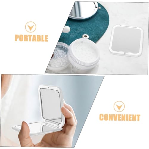 DRESSOOS Mini espelho de maquiagem make cosmeticos espelho cosmético compacto espelho compacto quadr