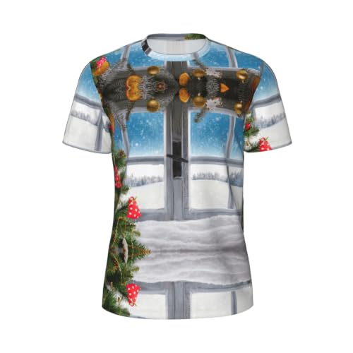 T-shirt course à pied homme maillot manches courtes sport entraînement fitness musculation noir