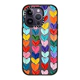 CASETiFY インパクト iPhone 14 Pro ケース [MIL規格準拠 (4x MIL-STD-810G)/2.5mからの落下試験をクリア] - Clear Polka Daub Hearts - グロッシー ブラック