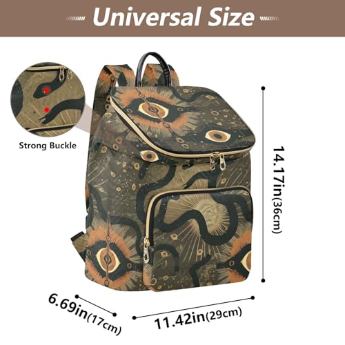 KLL Gothic Darkness Snakes Evil Eyes Backpack for Women Anti-theft Fashion Ladies Travel Backpack for Daily Travel Work3