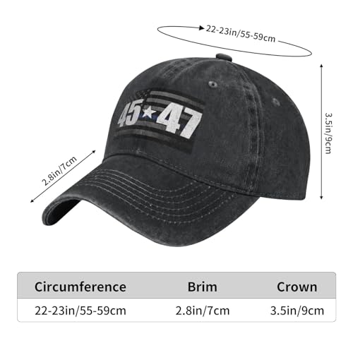 Gorra Pro Trump 45 Ajustable Casual Negro miniatura 3
