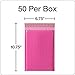 Quality Park Bubble Mailers, 6 x 9 Inch, Pink Poly Mailers, Padded Envelopes, Shipping Envelopes, Water Resistant, Self Seal, 50 Per Box (QUA85858)
