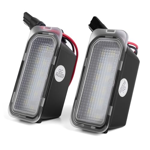 MIKKUPPA LED Kennzeichenbeleuchtung für Ford Fiesta Focus C-MAX S-MAX Mondeo Kuga Galaxy – Nummernschildbeleuchtung Plug & Play, Fehlerfrei, passend für OE 6M2A13550AA AB AC, 2 Stück