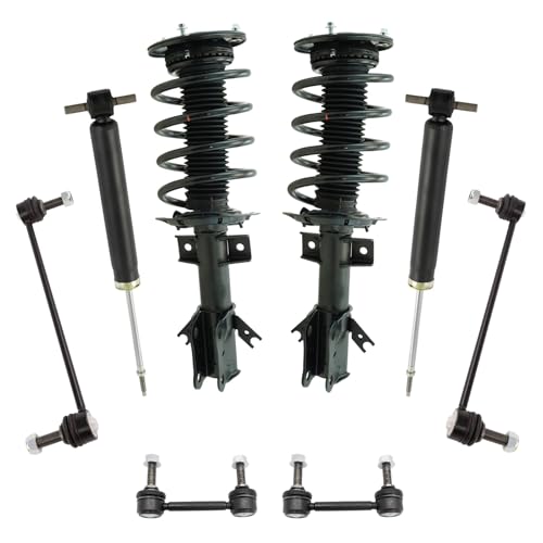 Image of TRQ Front and Rear Suspension Kit Complete Strut & Coil Spring Assembly Shock Absorber Sway Bar Stabilizer Link Compatible with 2013-2020 Ford Fusion