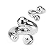 Inspiration Dezigns Twists with Balls Tongue Nipple Ring Retainer Piercing