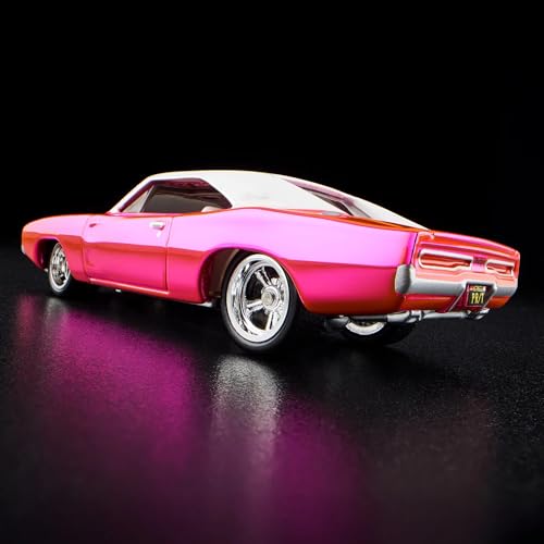 Hot Wheels 1969 Dodge Charger R/T Pink RLC miniatura 3