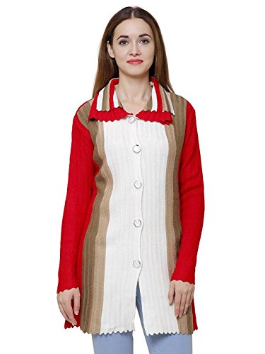 matelco Women's Wool Banded Collar Cardigan-picture-5