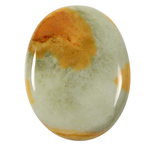 Cabochon en jaspe polygramme naturel, une gemme ovale de 28,35 carats