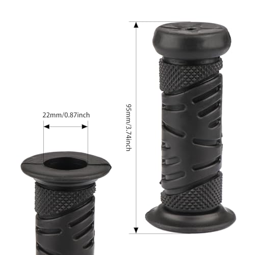 Gladder 2-Pair Kids\' Bike Handlebar Grips Bicycle Rubber Handle Grips Universal for Boys\' Girls\' Balance Bike 12-20 Inch Bicycle (Black, 95mm) - Thumbnail 2