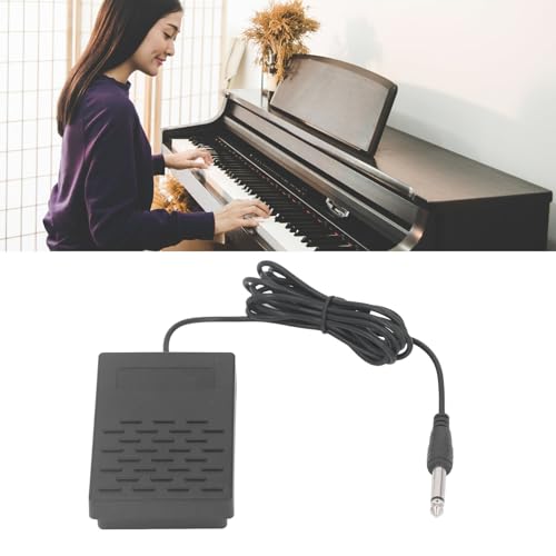 Electronic Keyboard Sustain Pedal, Universal Piano Momentary Footswitch Stepper Synthesizer 6.35mm Piano Tone Modules Parts Keyboard Tone Controller Accessories