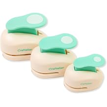 Craftelier - Circle Punches Set of 3 with Laver, Diameters 3/8, 5/8 and 1, Suitable for Paper and Cardstock, Ideal for Crafts, Card Making and Scrapbooking