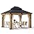 COSIEST 10x12FT Cedar Wood Gazebo, Outdoor Hardtop Gazebo with 2-Tier Galvanized Steel Roof, Netting & Curtains, Wooden Gazebo Pavilion for Patio Backyard Deck Lawn