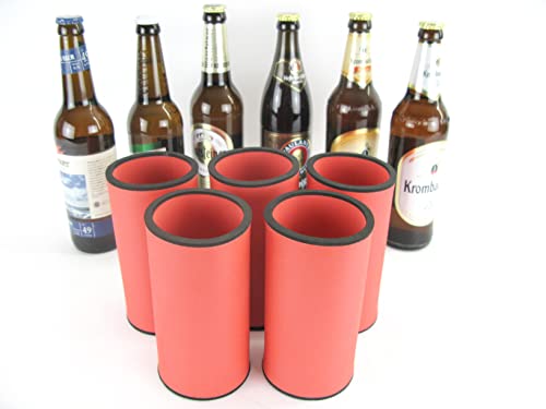 asiahouse24 5 refrigeratori arancioni – refrigeratori per bottiglie di birra da 0,5 l in neoprene spesso 5 – 6 mm per un migliore raffreddamento, refrigeratore di qualità modello 2023