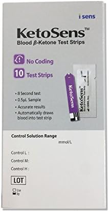 10 Blood Ketone Test Strips