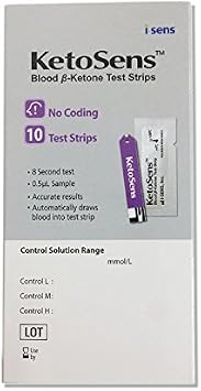 KetoSens 10 Blood Ketone Test Strips