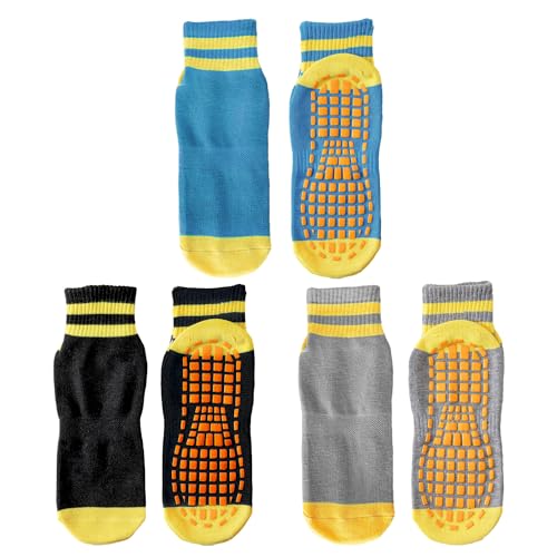 SLEEKEE 3 Pares de Calcetines Antideslizantes para Mujer, Yoga, Edición Limitada, Pilates, Danza