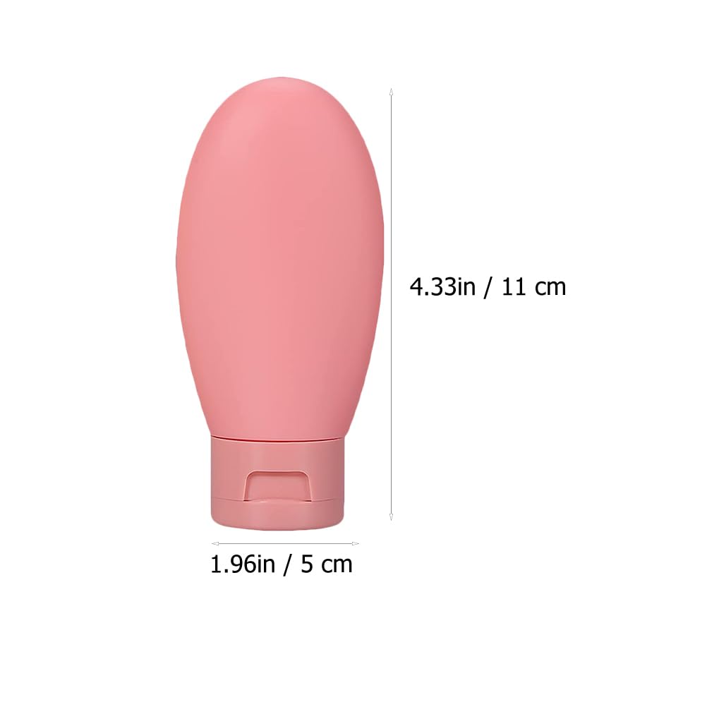 Beaupretty Leak-Proof Refillable Travel Bottles Set 3Pcs 2Oz Silicone Toiletry Containers for Shampoo Conditioner Lotion Portable Toiletry Bottle Kit - Image 2