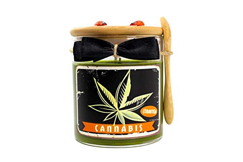 CerAntica Candela Artigianale Cannabis - Media (245 Grammi)