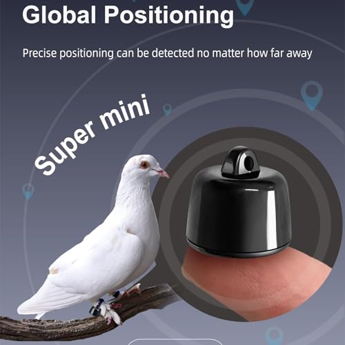 Vibbang Mini-Haustierortungsgerät für Katzen Hund, Kompatibel mit iOS & Android, Weltweite Standortverfolgung, Gepäckortung, Ortungsgerät für Haustiere Cat