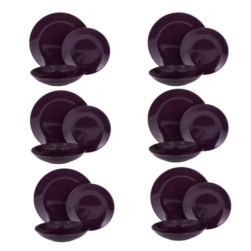 Service 18 assiettes en terre cuite violet Style