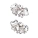 Casualfashion 2Pcs Luxury Crystal Shoe Clips Removable Rinestone Shoe Buckles Decorative Shoe Accessories for Women